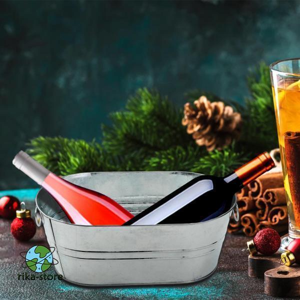 爆買　説明:[材質]: 亜鉛メッキ鉄素材で作られたアイスバケツ.滑らかで軽量.亜鉛メッキ加工が施されており.壊れにくく.長寿命です. [ポータブル]: パーティー用の金属製ドリンクバケツ.ビール飲料用タブ.持ち運び用ハンドル付き.シャンパン...