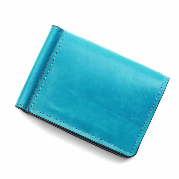 S'FACTORY マネークリップ ウォレット ターコイズブルー