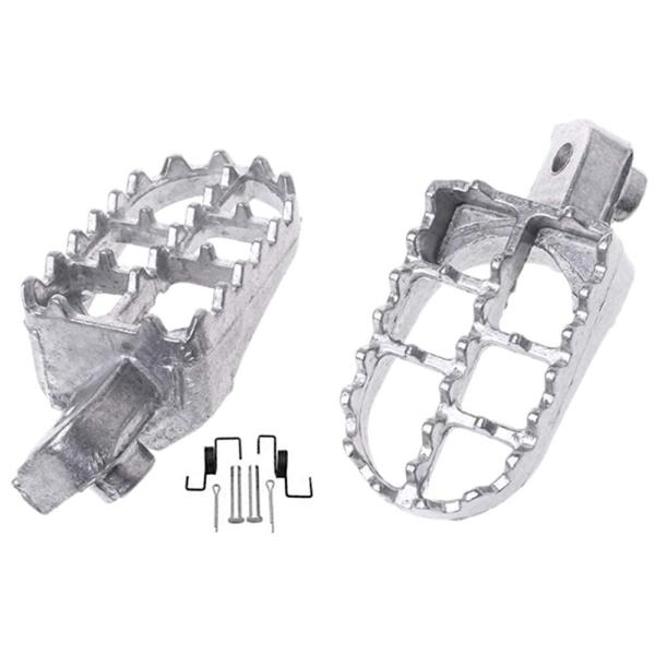 「商品情報」［S.fields.inc］ 汎用 バイク ワイド フットペグ フットレスト 左右 ２個 セット ホンダ 社外品排泥性に優れたデザインで、バランスよく配置した歯や踏面により、安定したライディングをサポート。ワイドタイプで幅があり...