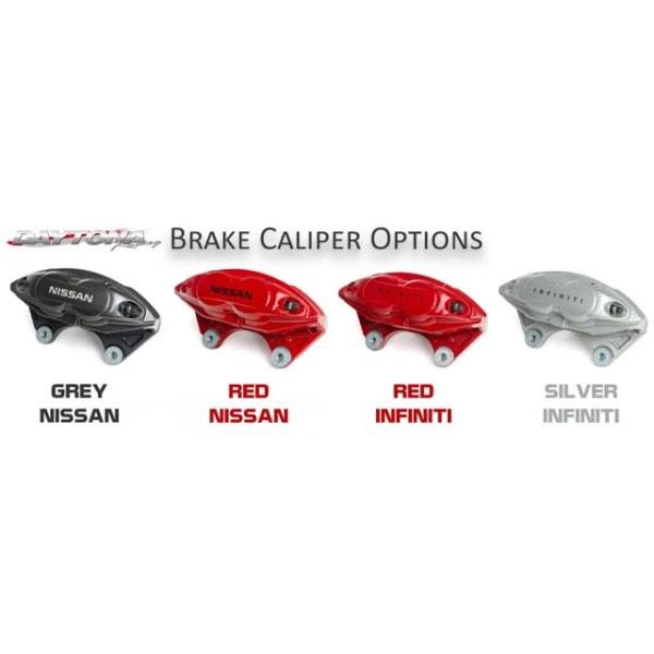NISSAN 赤 アケボノブレーキキャリパー 4個セット V36 Z34 DAYTONA/デイトナ【Nissan North America ┃アケボノ スポーツブレーキ