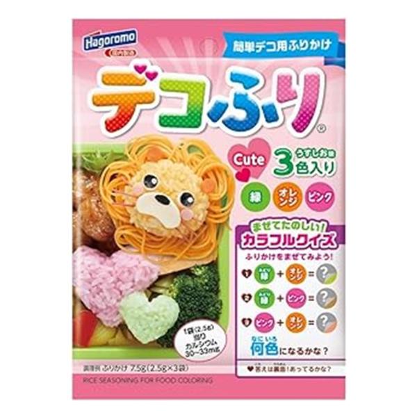 ごはんに簡単に色がつけられるデコ弁に最適なカラフルふりかけです。どなたでも食べやすいうすしお味。色を混ぜてオリジナルカラーを作ったり、ごはん以外にも、パンケーキ、うずらの卵、パスタ等にも色付けできます。カラフルで使いやすい緑・オレンジ・ピン...