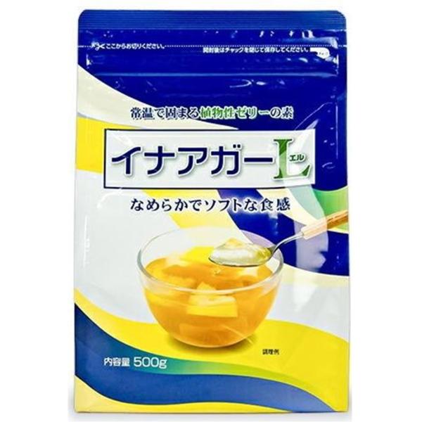 海藻から作られた寒天を配合した植物性ゼリーの素です。透明感に優れ、ソフトでなめらかな食感が魅力の商品です。『イナアガーL』は40℃前後で凝固し、常温でも形が崩れにくいため夏場など気温の高い季節に便利な商品です。高温に弱い動物性食品である、ゼ...