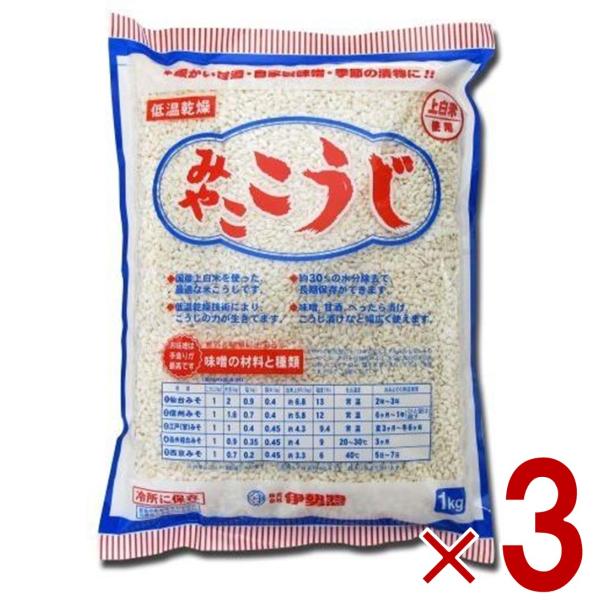 【伊勢惣 みやここうじの商品詳細】●甘酒、塩麹、手作り味噌など幅広くご利用できます。●手作り板麹を使いやすいようバラこうじにしています。【使用方法】甘酒、塩麹、手作り味噌など。【召し上がり方】甘酒の作り方材料：こうじ：200g、米：150g...