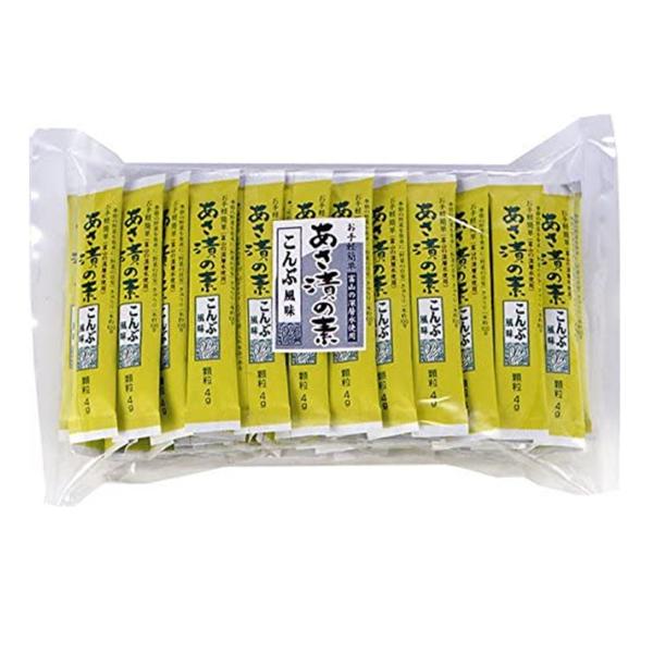 【商品説明】●こんぶだしから出たうまみと風味が楽しめる、 顆粒状のあさ漬の素です。●こんぶ風味が口の中いっぱいに広がります。●富山の海洋深層水使用。●お手軽簡単なスティックタイプです。【原材料】食塩、海水（海洋深層水）、昆布、昆布エキス、食...