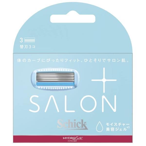 他サイト： シック ハイドロシルク サロンプラス 替刃 女性用 Schick 替え刃 スキンガード付 カミソリ ホワイト 3コ入の商品画像