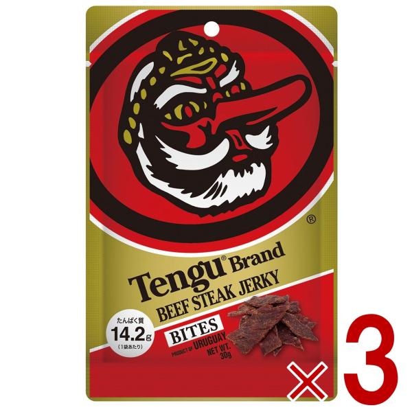 テング ビーフジャーキー バイツ 30g おつまみ 天狗 送料無料 ビール プロテイン キャンプ お土産 日本酒 お酒 3個