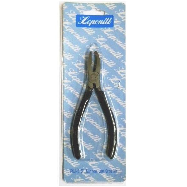 ステンドグラスのガラスカット作業に使用PCJ-5 Leponitt Narrow Jaw Grozer1/8"(3mm) serrated jaw; 6 1/8"(155mm) long. Spring-loaded, serrated j...