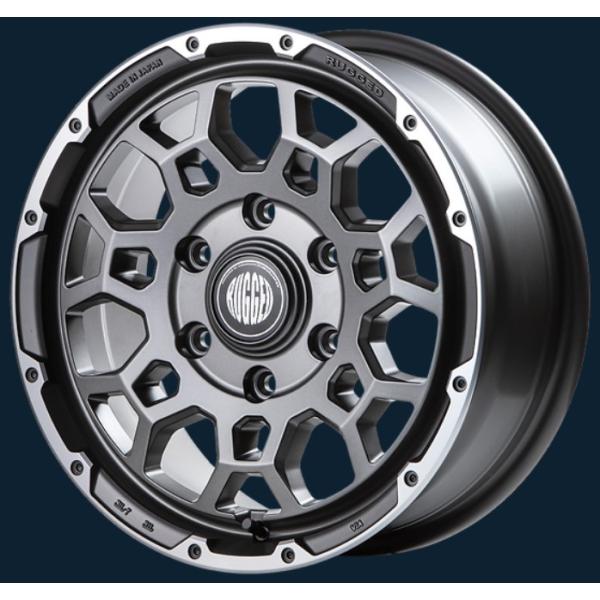 舞杏(BUAN) ラギッドロック セミグロスガンメタ 16インチ 【厳選輸入