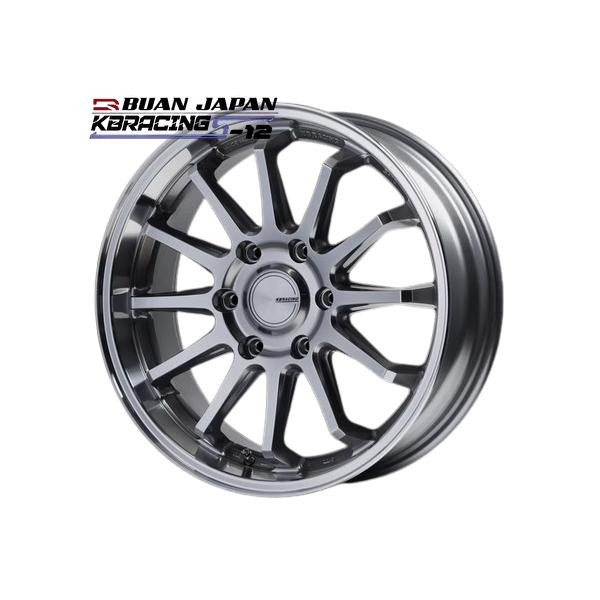 KBレーシング18インチ KB レーシング 18インチ 8J 6穴 pcd139.7 タイヤ付き ハイエース