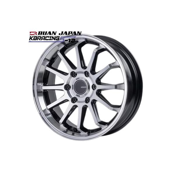 KBレーシングS-12 18インチ6.5J+38【225/50R18ホイールタイヤセット