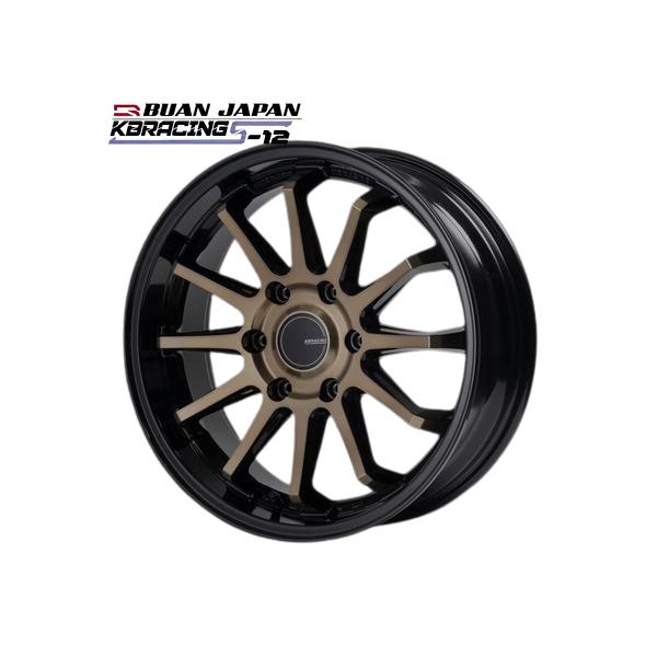 KBレーシングS-12 18インチ6.5J+38【225/50R18ホイールタイヤセット