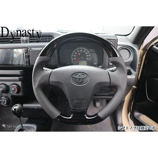 本革ガングリップD型ステアリング【ピアノブラック】/コンビウッド