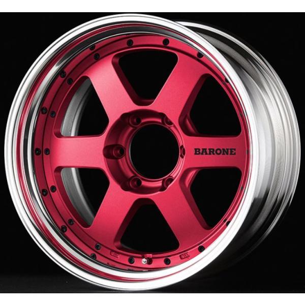 オレちゃん専用FABULOUS 18インチ アルミホイール 2本 ファブレス ヴァローネRS-6 2P マットレッド 18インチ 【厳選輸入225