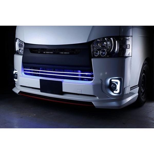 (フェガーリ) ファントム グリルカバー ハイエース 200系 4型 標準 ホワイトLED 2ピース / PHANTOM