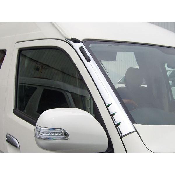 クロームメッキａピラーカバー 200系ハイエース セカンドハウス ヴォーグ Vogue Le 32 Com