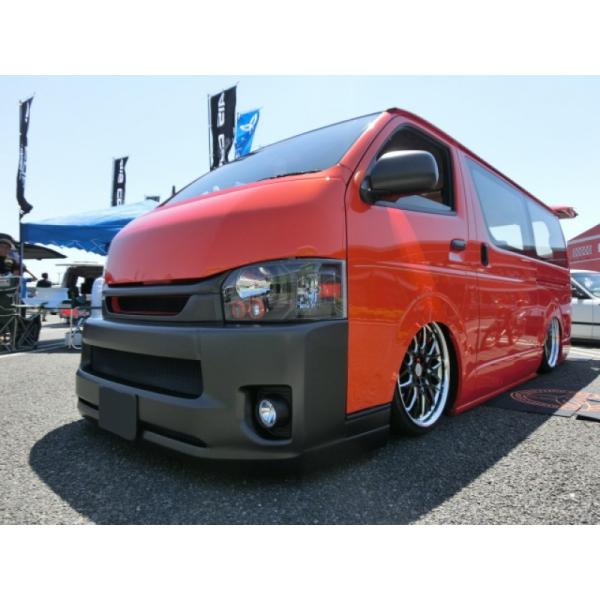 ふ*い様 TSD フロントスポイラー【TYPE2】 200系ハイエース4型〜標準 TSDスタイル フロントスポイラー【タイプ2】 未塗装 200系