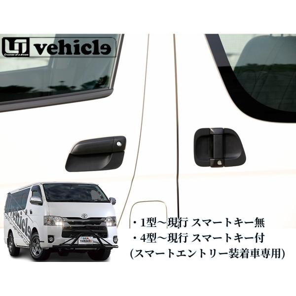 【新品】ユーアイ　２００ハイエース　ドアノブアンダープロテクター 200系ハイエース1〜現行ドアノブアンダープロテクター［スマートキー