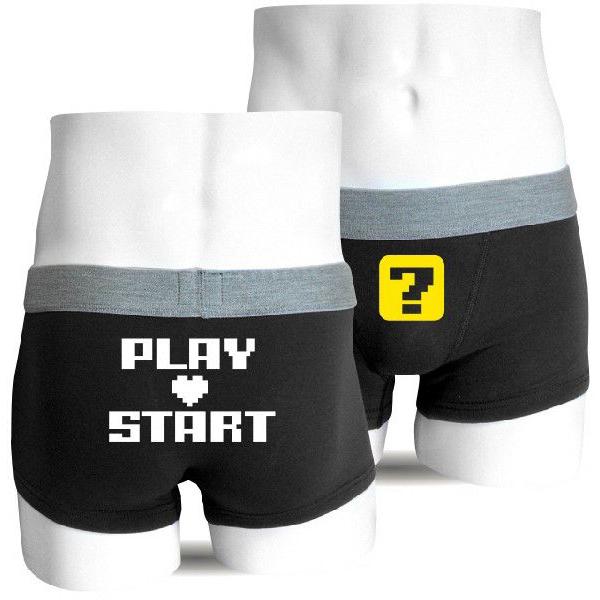 おもしろ ボクサーパンツ プレイスタート 面白ジョークプレゼント男性 メンズ下着 ユニセックス B11 シャレもん Bposbk Playstart シャレもんヤフーショッピング店 通販 Yahoo ショッピング