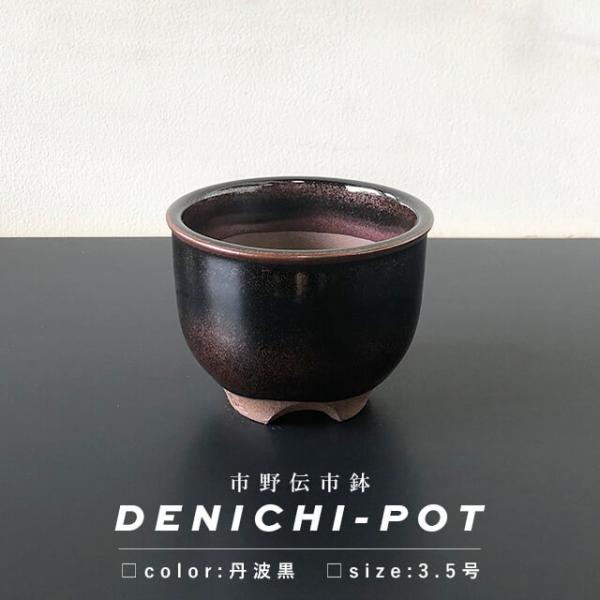 市野伝市窯は、初代市野伝市氏より植木鉢に特化した窯元。“伝市鉢”は、研究を重ねて数種類の土を配合した丹波の土を使っています根腐れしにくいよう内側には中央に向かって傾斜をつけ、底穴は大きくするなど、[通気性]や[水捌け]に独自の工夫がなされて...