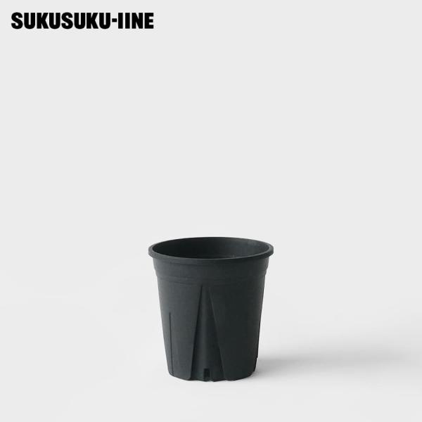 すくすくいい根ポット【3号】φ9×H9.1cm 黒 植木鉢 プラ鉢 スリット鉢 サークリング防止 鉢底石不要 三晃物産 通気性 排水性 シンプル