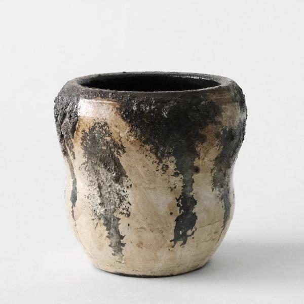 ビーンポット Φ12.5cm×H13.5cm 陶器 植木鉢 4号 長鉢 深鉢 おしゃれ