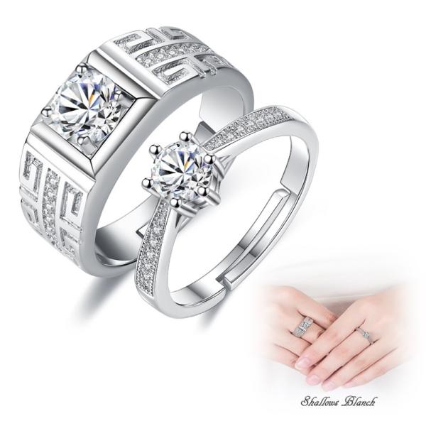 指輪 リング ペアリング メンズ レディース ホワイトデー 誕生日 クリスマス バレンタイン 記念日 プレゼント 夫 彼 友達 妻 嫁 彼女 シルバー シンプルに輝くクラッシックデザインのリングです。1粒のダイヤモンドのような輝きはAAAの...