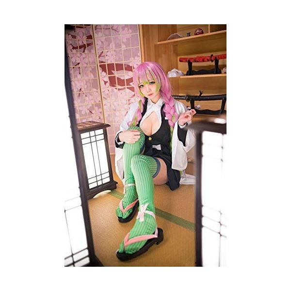 即納 鬼滅の刃 きめつのやいば 甘露寺蜜璃 かんろじみつり コスプレ 衣装 当店は最高な サービスを提供します イベント Cosplay ウイッグ追加可能 仮装 コスチューム パ 変装