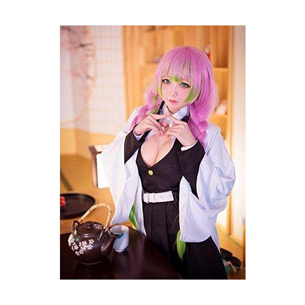 即納 鬼滅の刃 きめつのやいば 甘露寺蜜璃 かんろじみつり コスプレ 衣装 当店は最高な サービスを提供します イベント Cosplay ウイッグ追加可能 仮装 コスチューム パ 変装