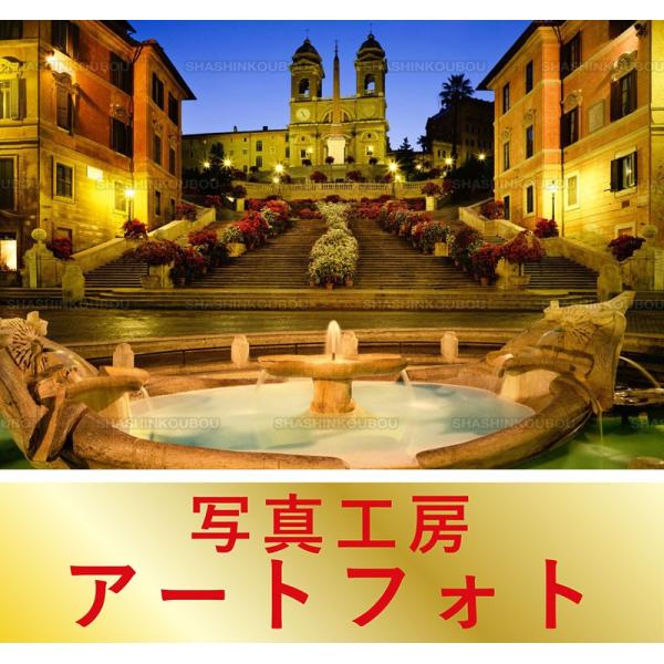 日本全国送料無料 額装写真 富井義夫 オリジナルプリント スペイン広場 夜明け イタリア ローマ 大判サイズ 557 442mm 国産 Cfgny Com