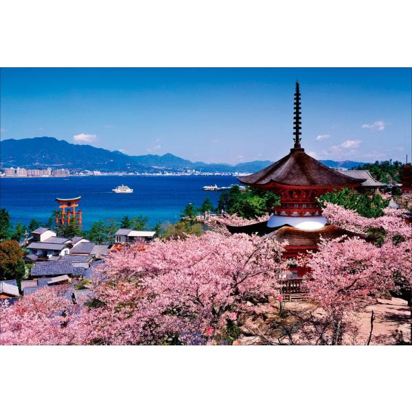 PT-055 桜咲く厳島神社／広島県 : 風景カレンダーの写真工房ストア