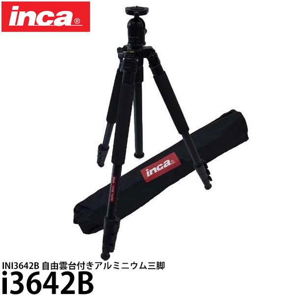 Inca INI3642B カメラ三脚 アルミニウム4段 自由雲台付 ミラーレス