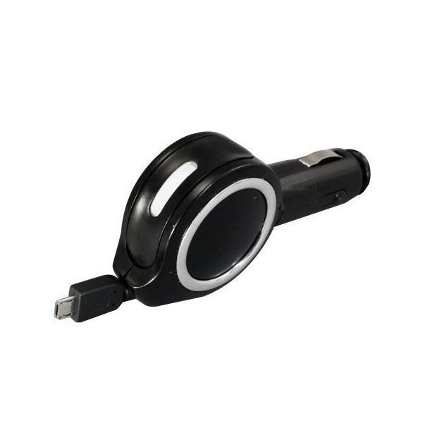 TP-180 microUSB リール充電器 2.4A DC12V リール スマートフォン カー タブレットアクセサリー  トラック・カー用品