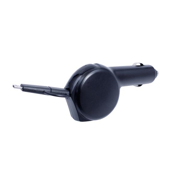 槌屋ヤック YAC TYPE-Cコネクタ to MicroUSB 3Aリール充電器 DC12V TP-216 トラック・カー用品