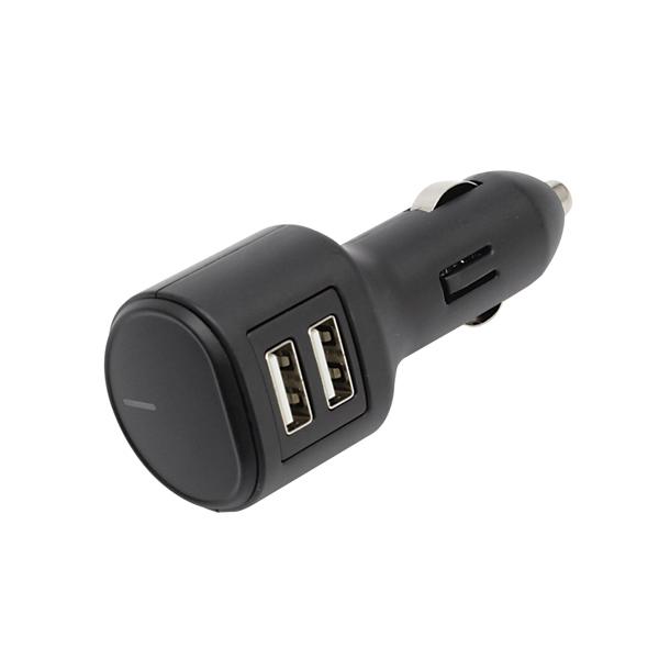 槌屋ヤック YAC サイドポートUSB ダブル 充電器 DC12V USBポート×２ ブルーLED 5Gスマホ対応 トラック・カー用品