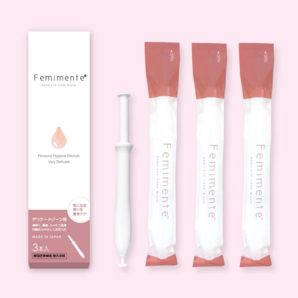 他サイト： Femimente フェミメンテ 3本入り (1.7g 3本入り) 膣洗浄 デリケートゾーン スッキリ洗浄 使い捨て  臭い 匂い おりもの 生理の商品画像