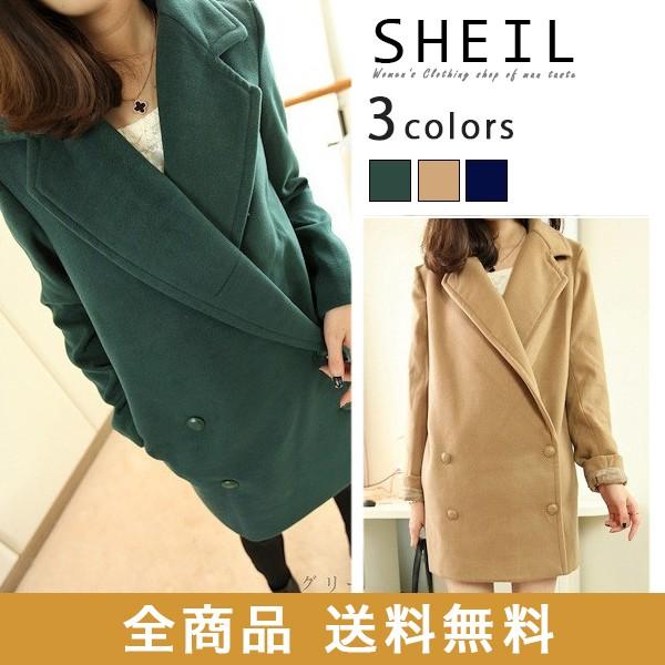 トレンチコートロング丈 トレンチコート Pコート ジャケット 緑 ベージュ 黒 アウター セーター 大きいサイズ 冬 春 レディース T T Tao 0122 Sheil 通販 Yahoo ショッピング