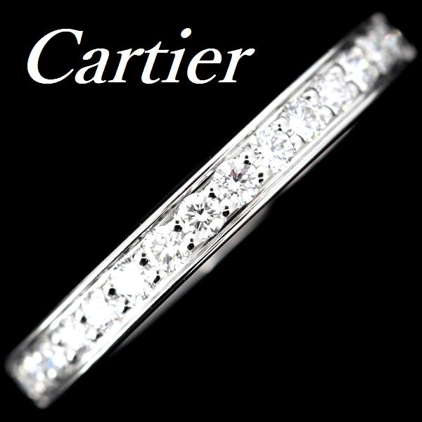 カルティエ ハーフエタニティー ダイヤモンド リング Pt950 ♯49 Cartier（カルティエ） ハーフエタニティー ダイヤモンド リング Pt950