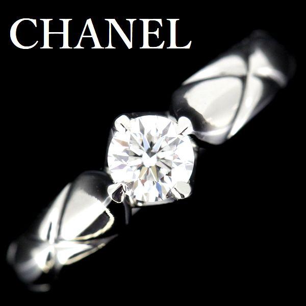 CHANEL シャネル マトラッセ ダイヤモンド 0.30ct F-VVS2-VG リング  