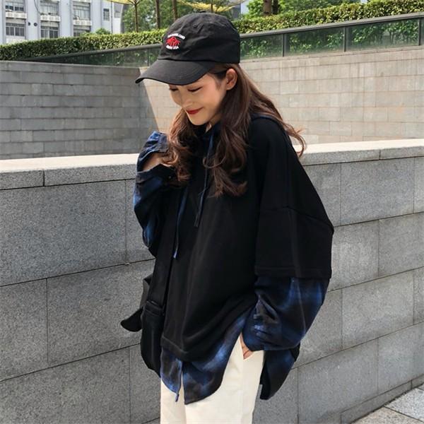 韓国 ファッション レディース 重ね着風 長袖 パーカー カラフル ダンス 衣装 派手 カワ 服 送料無料 G Shiawase Clothes 通販 Yahoo ショッピング