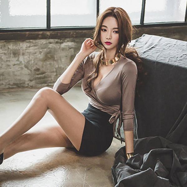 セクシーワンピース レディース 胸元 セクシー カシュクール ワンピ 大人 きれいめ ドレス 送料無料 G Shiawase Clothes 通販 Yahoo ショッピング