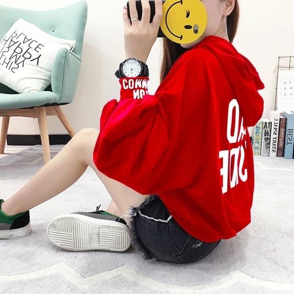 韓国 パーカー トレーナー スウェット トップス 長袖 袖あり ダボダボ バルーンスリーブ 送料無料 G Shiawase Clothes 通販 Yahoo ショッピング