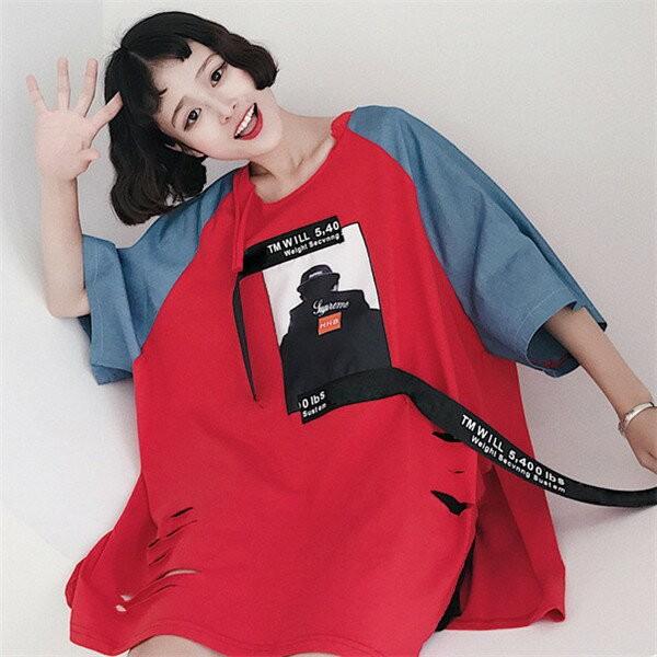 韓国 原宿 ファッション レディース 切り替え 配色 半袖 Tシャツ カラフル ダンス 衣装 派手 送料無料 Mi0036 Shiawase Clothes 通販 Yahoo ショッピング