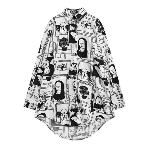 夏服 レディース トップス 春夏 長袖 シャツ ブラウス 個性的 奇抜 Pop 送料無料 Mi0686 Shiawase Clothes 通販 Yahoo ショッピング