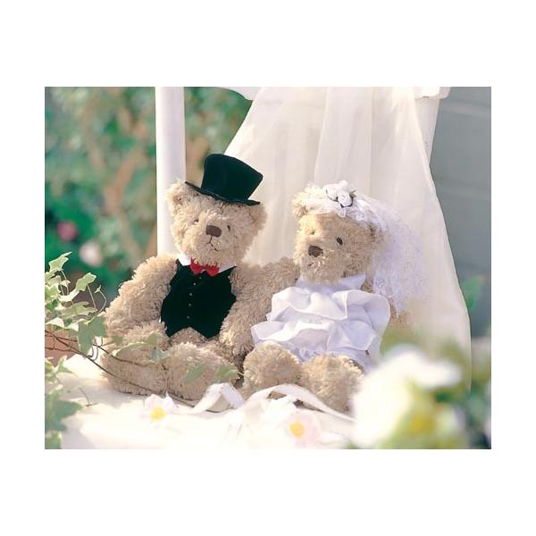もこもこくたくた ウェディングベア 完成品 ウェルカムドール 結婚式