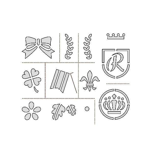 ステンシルデザインプレート 私の好きなもの リボン 四つ葉のクローバー 小花 草 葉っぱ 王冠など 手作り小物 Hm414 328 幸せデリバリー 通販 Yahoo ショッピング