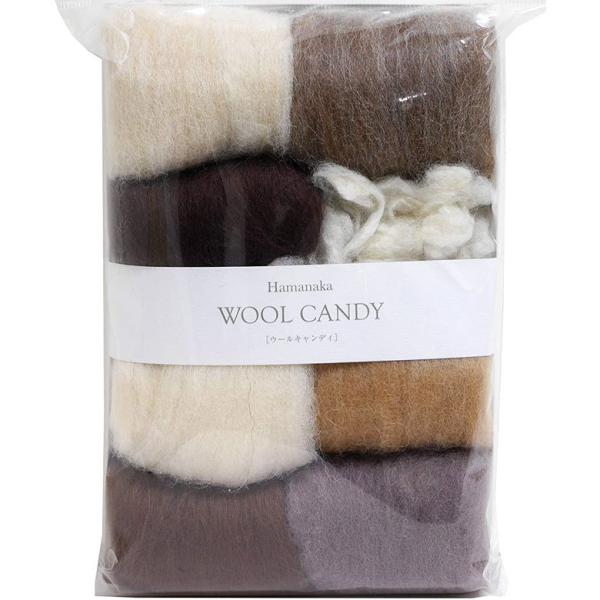 羊毛フェルトを一から楽しみたい方のための羊毛アソートです。少量ずつ、いろいろな素材感の羊毛を、使いやすい同系色でまとめたお手軽セット。ブラウン系のナチュラルカラーでまとめたセットは、犬、猫、小鳥、動物など、小さめでかわいいマスコットやぬいぐ...