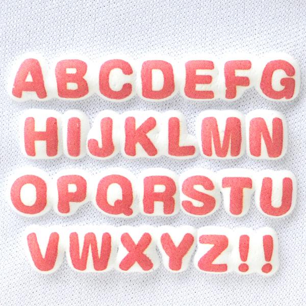 ふくらむ不思議なワッペン アルファベット 3枚セット アイロン接着 ワンポイント 手芸 工作 アップリケ 名前 推し活  イニシャル 英語 英字 ローマ字