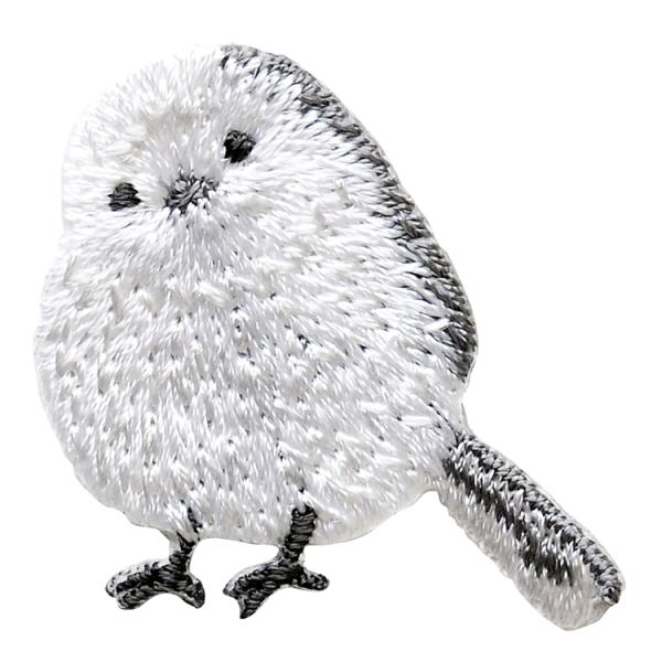 プペ 刺繍ワッペン シマエナガ 3枚セット 手作り ハンドメイド ワンポイント アイロン接着 アップリケ