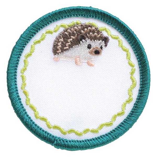 刺繍 お名前 ワッペン ハリネズミ 3枚入り 手作り ハンドメイド ワン