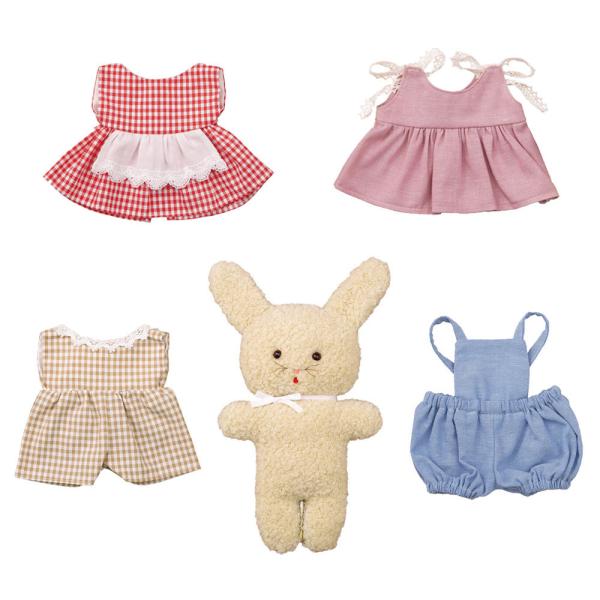 ハンドメイド・「ウールのうさぎちゃん」着せ替え人形セット・手洗い可 shiawase-deli_hm481-500set